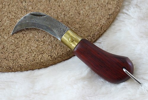 ATHRO (アスロ)ミニ鎌型ダマスカスナイフカマ型フォールディングナイフココボロ スリップジョイント通販格安セール情報 楽天 通販