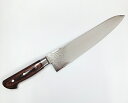 ダマスカス包丁牛刀　270mm　9寸DAMASCUS　KITCHEN　KNIFEV金10号33層ダマスカス33layers damascus Stainless Steel共口金　茶合板ハンドル【HOUCHO-GYU270-TOMO】【10014705】