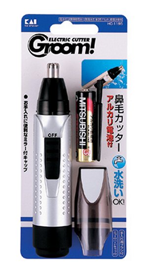 KAI(貝印)GROOM鼻毛カッター電動式単三1個使用
