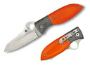 ◆難有り品◆SPYDERCO スパイダルコFirefly Linerlock C184GPORファイヤーフライ ライナーロックフォールディングナイフVG10 オレンジG10 カーボンファイバー【10015321】