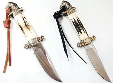 両口 下金馬鹿角ハンチ皮シース付2タイプ【1A】