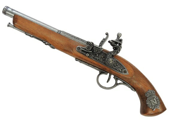 DENIX　デニックス1127/G フリントロック　グレー左手用レプリカ 銃 拳銃 モデルガン ピストル模造品