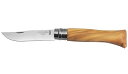 OPINEL オピネルNO.6 ステン オリーブウッド002023刃長70mm(4)