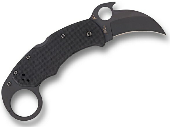 SPYDERCOスパイダルコKarahawkカラホークBlackオールブラックカランビットG10VG-10背止めロック