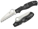 SPYDERCO スパイダルコRescue3 レスキュー3ブラックVG10 FRN(ガラス繊維強化ナイロン)波刃 背止めロッククリップ付