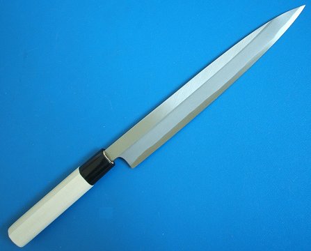 特価!!柳刃庖丁 210ミリ刺身包丁 正武ハガネ付 片刃 日本製