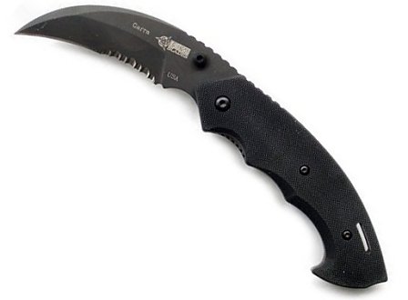 BLACK HAWKブラックホークガーラ　半波 ブラック15GR11BKカマ型　フォールディングナイフ