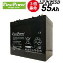 劣化防止パルス付 EB35（55AH大容量）コスパに優れた世界モデル FIRSTPOWER ファーストパワー サイクルバッテリー 55Ah 12V LFP1255D 電動カート 太陽光 ソーラー 蓄電に その1