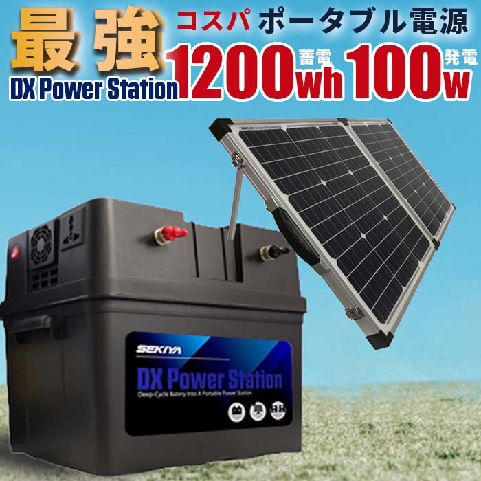 限定特価 最強コスパ ポータブル電源 & ソーラーパネル セット 1200wh 100w 折りたたみソーラーパネルSEKIYA 節電・停電対策 大容量 家庭用 アウトドア 電気代削減 MPPT制御 AC/DC/USB出力 AC500w 正弦波 車中泊 キャンプ 防災 非常用電源 リチウムイオン