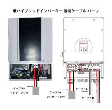 ハイブリッドインバーター 接続用ケーブル 接続端子