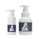 【おトクな2種セット】石けんワークス 泡用ポンプボト 100mL ミニタイプ / 持ち運び用 + 350ml サイズ (容器デザイン - 「ほっこり」/ 公園遊...