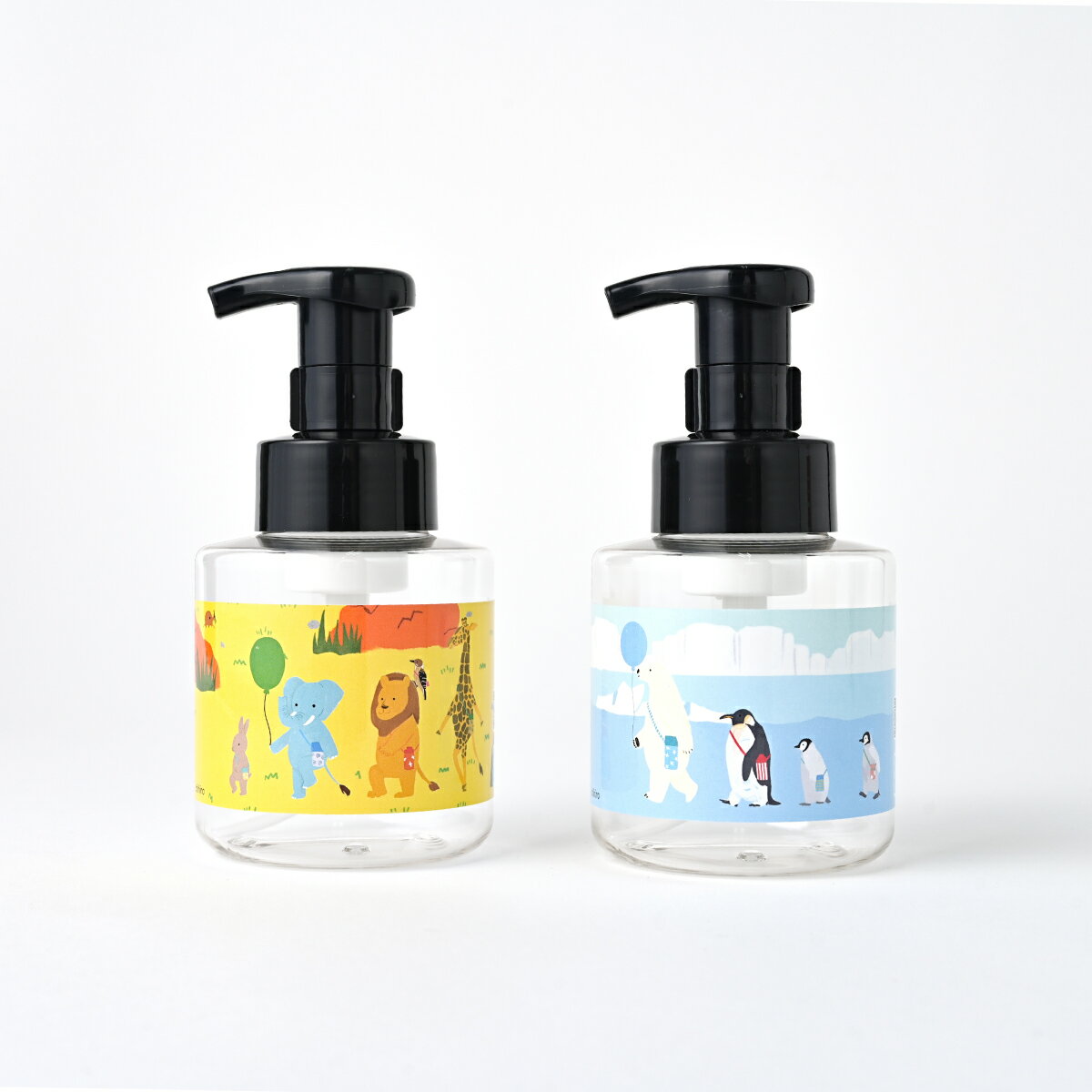 【おトクな2種セット】石けんワークス 詰め替え用 泡ボトル 300mL サイズ（ 透明 ）×2種/ 「てくてく（..