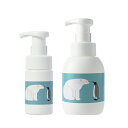 【おトクな2種セット】石けんワークス 泡用ポンプボト 100mL ミニタイプ / 持ち運び用 + 350ml サイズ (容器デザイン - 「お話中」/ 公園遊び...