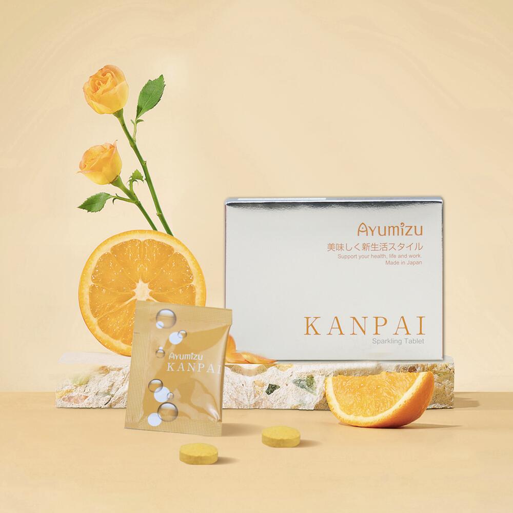 Ayumizu あゆみず ＜KANPAI＞ 肝臓保護サプリメント 7錠 個包装 1箱 オレンジ味