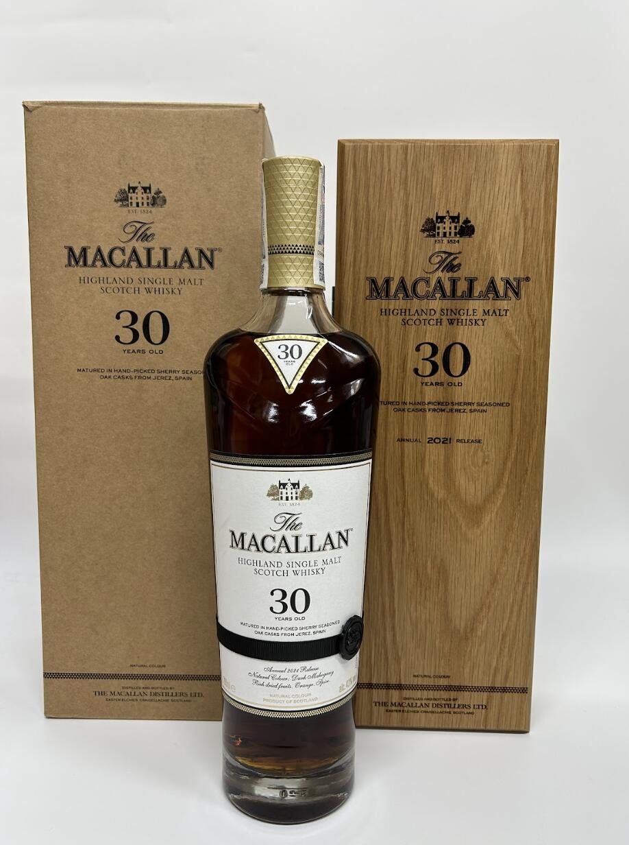 マッカラン 30 年 シェリーオーク ザ・マッカラン The Macallan 30 year old Sherry Oak 2021 箱付 スコッチ ウイスキー 43% 700ml