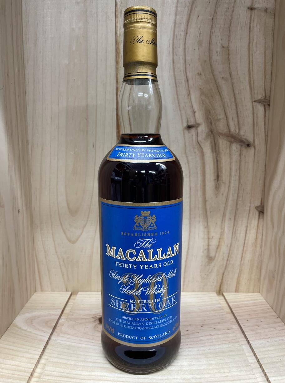 マッカラン 30年 旧ボトル ザ・マッカラン The Macallan 30 year old シェリーカスク 43% 750ml スコッチ ウイスキー Blue label 旧