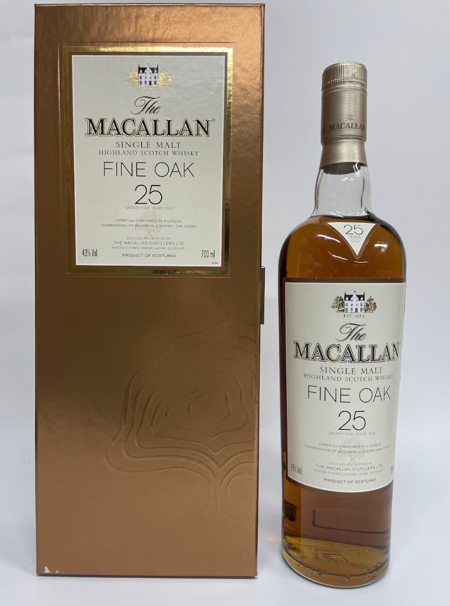 マッカラン 25 年 ファインオーク The Macallan 25 year old Fine Oak 箱付 スコッチ ウイスキー 43% 700ml