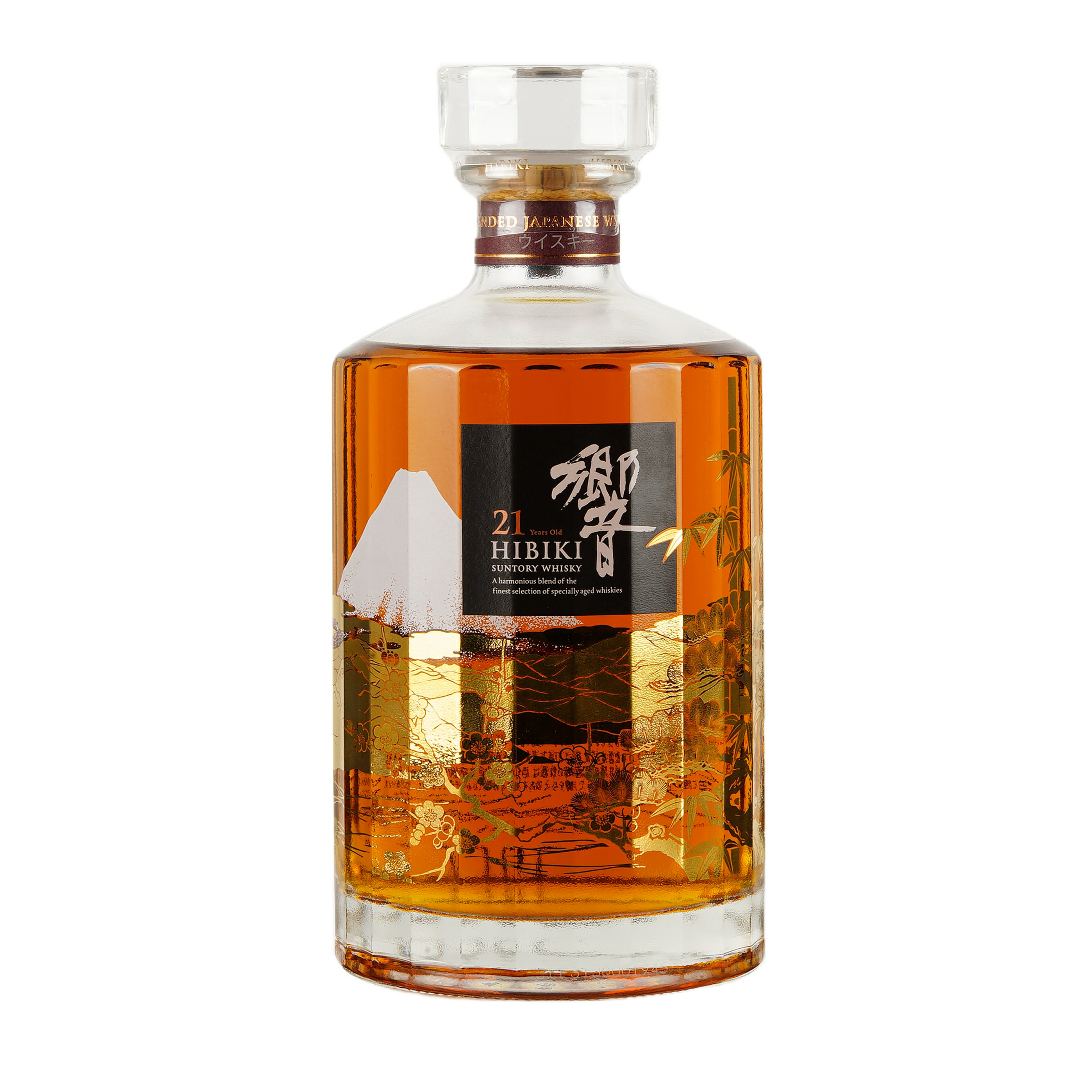 【東京都内限定発送】ウイスキー Suntory サントリー Hibiki 響 21年 意匠ボトル 花鳥風月 700ml 箱付き 白箱割れ