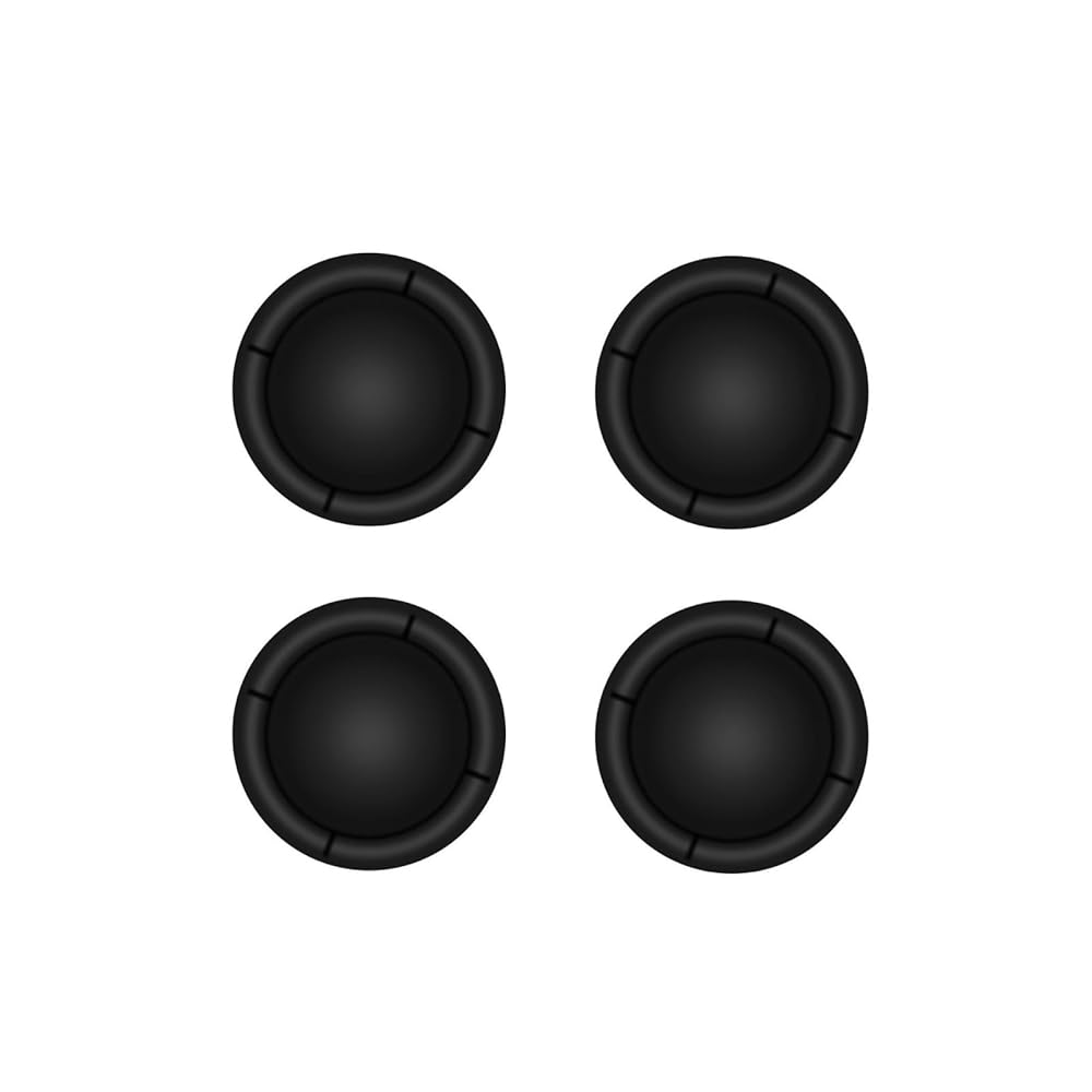 【Switch Joy-Con専用】滑り止めアナログスティックカバー 4個セット｜グリップ力UPで快適プレイ｜Switch・Lite対応 (クロ)