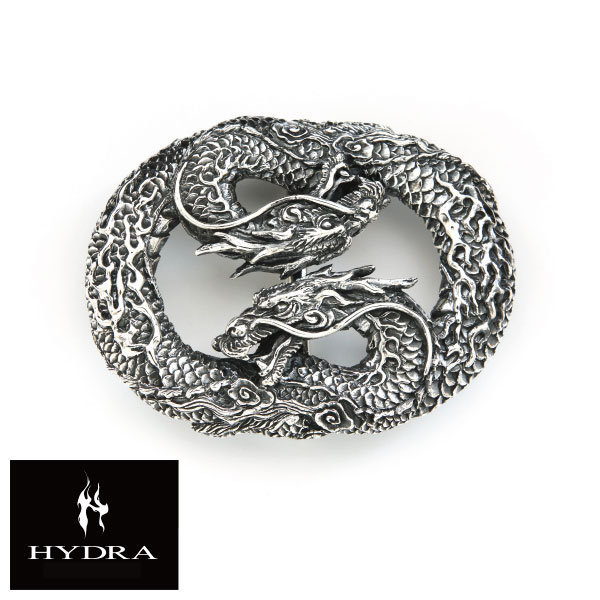 バックル シルバー925 龍 双龍 ドラゴン 和柄 和風 ベルト無し バックルのみ HYDRA...