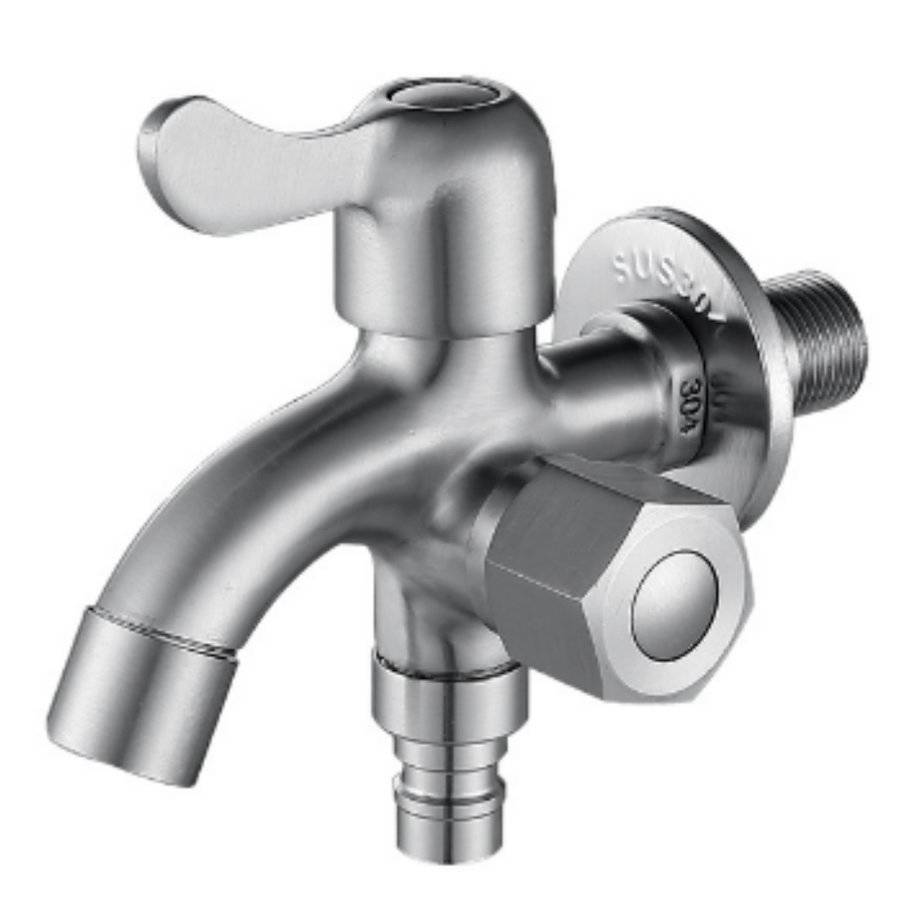 【新発売限定記念価格！】SUS304 二口水栓 二股蛇口