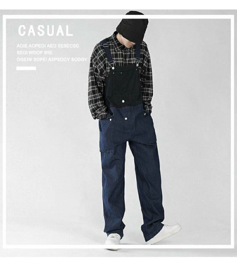 【新発売限定記念価格！】オーバーオール メンズ メンズ デニムパンツ 大きいサイズ 作業着 ゆったり 春夏秋冬 オールシーズン大きいサイズ ワークマン 作業着 ジーパン 男女兼用 S-5XL ファスナー付き サロペット