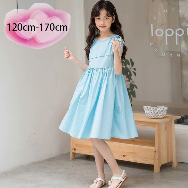 【4179円→実質3761円 8%COUPON+P2倍!11/27 01:59まで】子供服 女の子 夏ワンピ 綿100% ワンピース ブル..