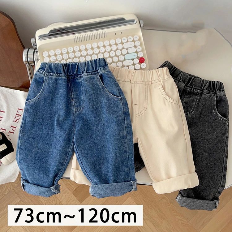 【1880円→実質1692円 8%COUPON+P2倍!11/27 01:59まで】ベビー服 子供服 男の子 女の子 デニム 青 黒 白 保育園 準備 幼稚園 赤ちゃん 新生児 乳幼児 ジュニア 海外 かわいい おしゃれ シンプル 73cm 80cm 90cm 100cm 110cm 120cm ズボン パンツ 履きやすい