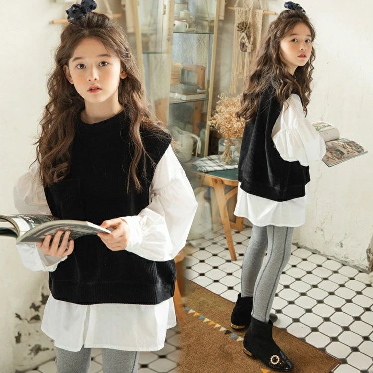 【8358円→実質7271円 8%COUPON+P5倍!11/15 23:59まで】子供服 セットアップ 上下セット 可愛い 長袖 スキニーパンツ オシャレ カジュアル きれいめ 通学 舞台 七五三 パフスリーブ 女の子 Tシャツ