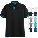 【最大P47倍~7/11まで】ゴルフウェア ポロシャツ メンズ レディース 半袖 配色 トップス POLO 制服 夏服 送料無料 カジュアル ゴルフシャツ