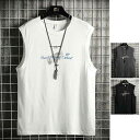 【限定価格→4,218円 7/29まで】Tシャツ タンクトップ メンズ 英文字 カットソー 無地 大きいサイズ おしゃれ 夏 ロゴT ノースリーブ
