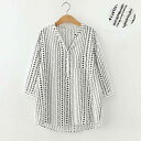 【限定価格→2,518円 7/29まで】tシャツ 薄手 総柄 レディース 5分袖 夏 シャツ シャツブラウス プルオーバー vネック 綿 ゆったり 体型カバー 40代 トップス 花柄 トップス