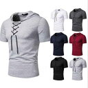 【最大P47倍~7/11まで】Tシャツ メンズ 半袖 トップス クルーネック 帽子付き カジュアル 夏tシャツ シンプル