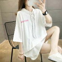 【新発売限定記念価格!】Tシャツ レディース 半袖 カジュアル おしゃれ オーバーサイズ 送料無料 大きいサイズ ゆったり 英字プリント