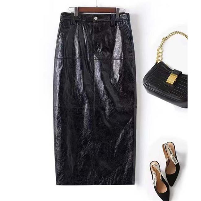 【42990円→実質38691円 8%COUPON+P2倍!11/27 01:59まで】本革 スカート レザースカート レディース ボトムス 細身 ひざ丈 ハイウエスト 脚長効果 美脚 OL 通勤 オフィス 普段着 オールシーズン プレゼント 母 彼女 春夏秋冬 着心地良い 婦人用 20代30代