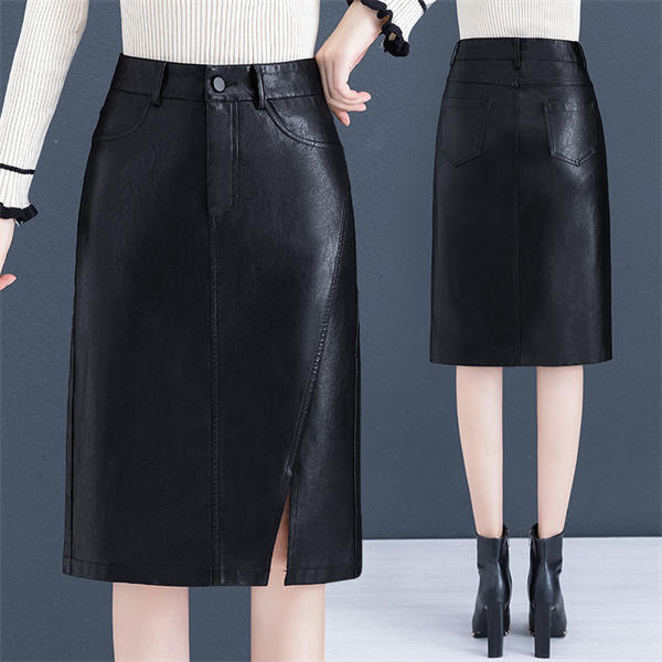 【11280円→実質10152円 8%COUPON+P2倍!11/27 01:59まで】本革 スカート レザースカート レディース ボトムス 細身 ひざ丈 ラムレザー ハイウエスト 脚長効果 美脚 OL 通勤 オフィス 普段着 オールシーズン プレゼント 母 彼女 春秋冬 着心地良い 婦人用