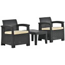 ラタン調 ガーデンファニチャー 3点 ガーデンテーブル テーブル 家具 樹脂 ホテル カフェ ベランダ テラス 屋外家具 高級 ソファ ガーデンソファー ガーデニング 新作自信作 ガーデンチェアー ラタン調