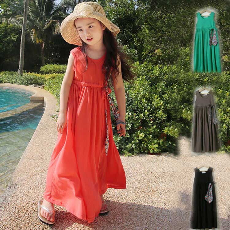 【2800円→実質2296円 8%OFFクーポン+P10倍!11/19 23:59まで】親子ペア ワンピース 子供服 ノースリーブ..