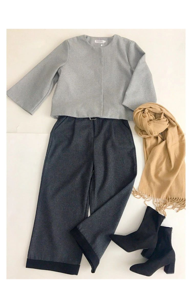 【最大P47倍~7/11まで】セットアップ ワイドパンツ レディース 秋冬 パンツ 卒業式 服 母 ウール混アウター 通勤 入学式 卒業式 フォーマル ママ 40代 大きいサイズ ウール混 ガウチョパンツ コート