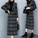 【最大P47倍~7/11まで】セットアップ レディース 秋冬 フォーマル コート ロングスカート ベルト セレモニースーツ 女性用 オフィス 通勤 スーツセット...
