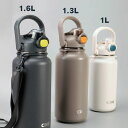 水筒 大容量 1/1.3L 真空断熱 保温 ボトル 直飲み ステンレスボトル 1リットル 1.3リットル おしゃれ 軽い 保温 保冷 持ち運び 洗いやすい 広口 旅行 スポーツ アウトドア 通勤 仕事 女の子 男の子 大人 魔法瓶 ストロー付き 両用