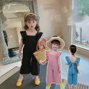 オールインワン キッズ 子供服 女の子 サロペット 夏服 ガウチョパンツ ズボン 無地 子ども服 ジュニア ベビー服 ボトムス おしゃれ 可愛い 学生 カジュアル ゆったり シンプル 通学 お出かけ 新品 140 130 120 韓国子供服 ロンパース 蝶結び