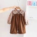 セットアップ キッズ ベビー服 女の子 ブラウス シャツ 子供服 上下セット トップス 長袖 長ズボン 赤ちゃん おしゃれ 可愛い 80cm 90cm 100cm 110cm 120cm 春服 秋物 入学 入園 誕生日 プレゼント 幼稚園 小学生 ロングパンツ サロペット