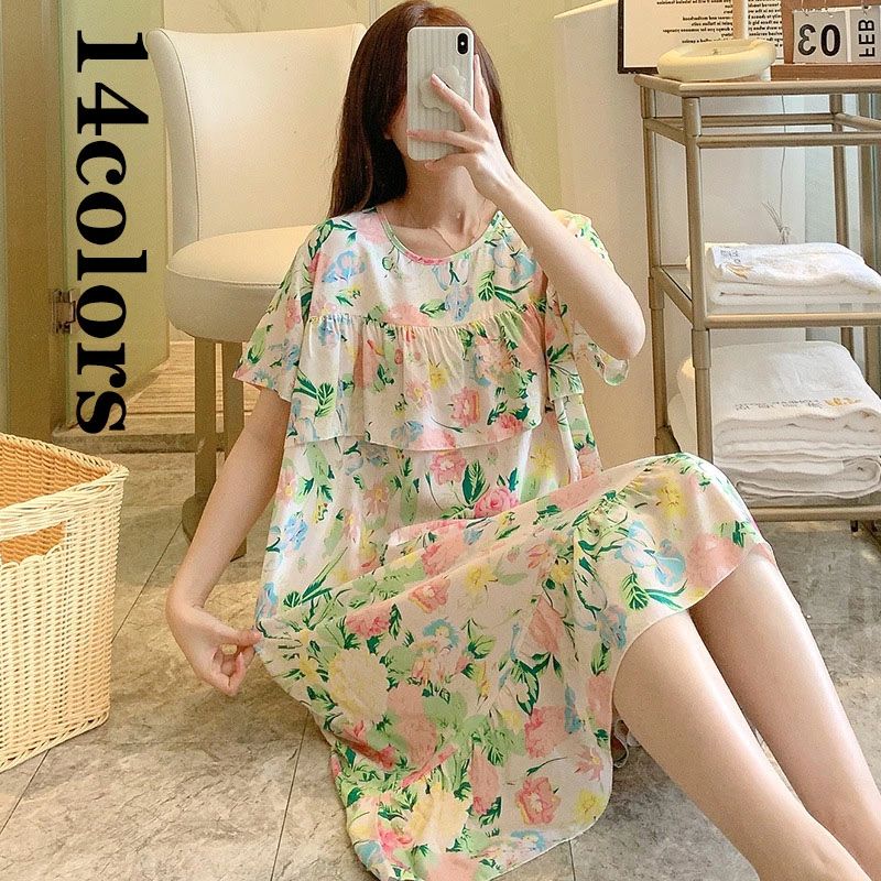 【3280円→実質2854円 8%COUPON+P5倍!11/15 23:59まで】ネグリジェ レディースルームウエア パジャマ 半..