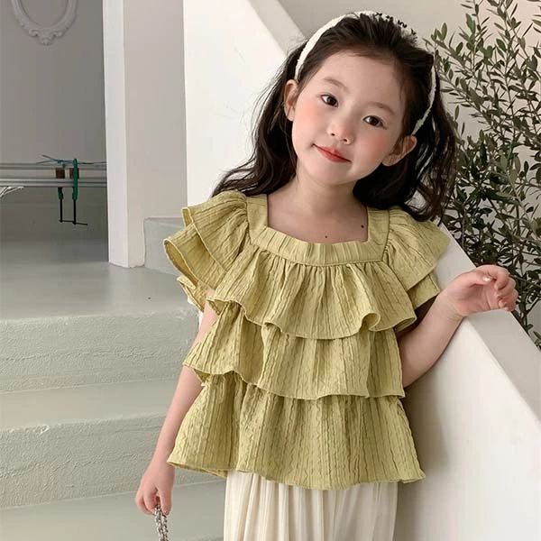 【4085円→実質3554円 8%COUPON+P5倍!11/15 23:59まで】キッズ ブラウス 子供服 女の子 春 夏 tシャツ ..