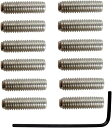 10mm長さギターサドルブリッジネジ+レンチ φ3mm x L10mm サイズ アメリカンヴィンテージシリーズ用 12個
