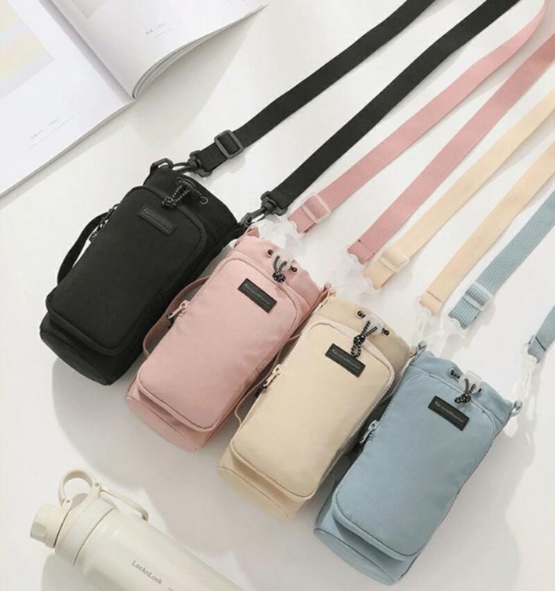 水筒カバー ペットボトルホルダー ボトルショルダー 3way 斜め掛け 長さ調節可能 ショルダー 持ち運び 水分補給 プール 公園 砂場 運動会 子供 大人 入園入学 スマホポーチ ナイロン 撥水生地