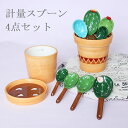 計量スプーン 4本セット サボテン さぼてん 計量 キッチン用品 キッチンツール 大さじ 小さじ オシャレ おもしろ SNS 誕生日 プレゼント ギフト メジャ...