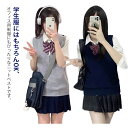【新発売限定記念価格!】ニットベスト Vネック 制服ベスト スクールベスト ベスト 学生制服 通学 女子高生 中学生 高校生 オールシーズン 学院風 男女兼用 ...