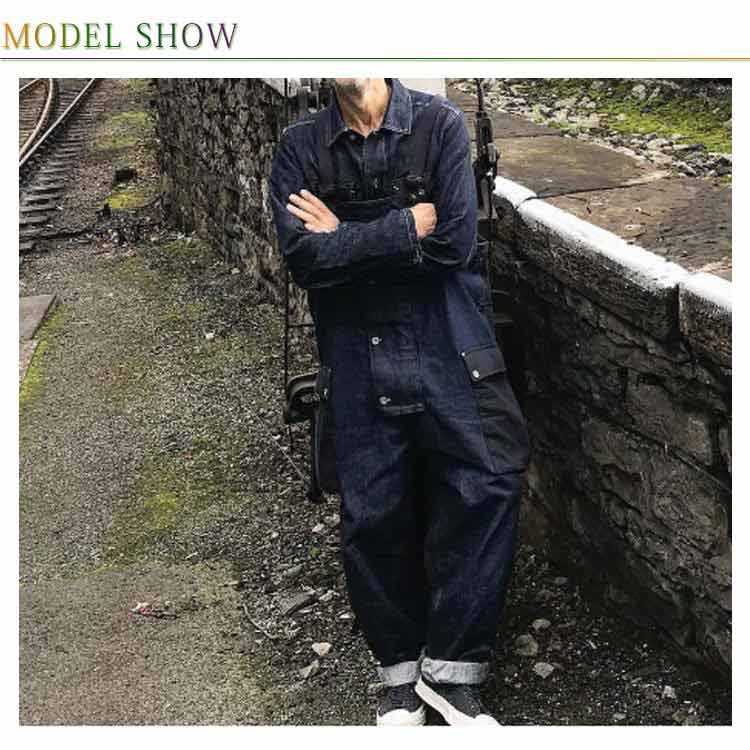 オーバーオール メンズ デニムサロペット 大きいサイズ レディース ジーンズ Gパン つなぎ服 男女兼用 作業服 作業着 ジーパン マルチポケット ワイドパンツ カジュアル かっこいい M L XL 2XL サロペット ゆったり